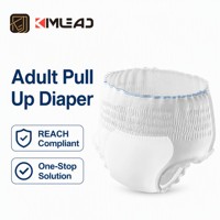 Culotte absorbante pour adulte Kimlead à taille extra large, double couche absorbante, type pull-up