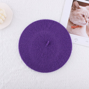 Béret en Laine Coréen Hiver Automne Vintage Uni Décontracté Haute Qualité Chapeau Japonais pour Femmes - Product Image 6