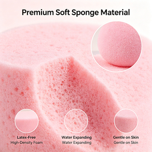 Set di 20 Spugne per Trucco Rosa, Senza Lattice, per Pulizia del Viso, con Logo Personalizzato, Kit di Strumenti Cosmetici per Donne - Product Image 3