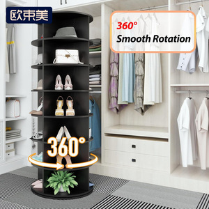 Ousimei Rotating Shoe Rack 7 Tier Round Multi Layer Storage Organizer For Closet With 360 Degree Smooth Rotation - Product Image 1