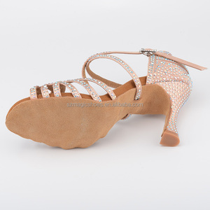 Zapatos de baile latino con diamantes de imitación, para mujer - Product Image 4