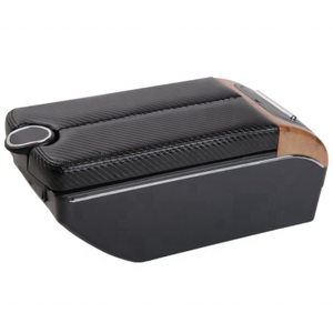 กล่องที่เท้าแขนในรถยนต์,กล่องดีไซน์แบบสไลด์และสองชั้นสำหรับ <span class=keywords><strong>Honda</strong></span> BRV /<span class=keywords><strong>Wrv</strong></span>/mobilo หนัง Pu สีดำแบบเปิดสองชั้น7ช่องดีไซน์แบบ USB - Product Image 4