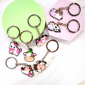 <span class=keywords><strong>2025</strong></span> xu hướng mặt hàng dễ thương bò PVC phim hoạt hình 3D mềm động vật Claw máy đồ chơi bò móc chìa khóa mặt dây chuyền - Product Image 2