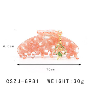 CANYUAN Fashion style japonais et coréen pompon en acétate grande griffe de <span class=keywords><strong>cheveux</strong></span> <span class=keywords><strong>épingle</strong></span> <span class=keywords><strong>à</strong></span> <span class=keywords><strong>cheveux</strong></span> personnalisée personnalisée pour les femmes - Product Image 2