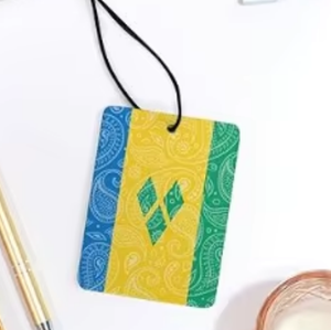 Ambientador de coche con bandera de Saint <span class=keywords><strong>Kitt</strong></span> y Nevis para decoración de coche para ambientador de aire doméstico con ambientador de papel con logotipo personalizado - Product Image 3