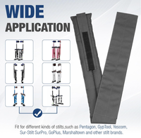 Sangles de repose-jambes rembourrées réglables grises, bandes de remplacement pour repose-jambes, ajustement universel pour repose-jambes de plâtrier, boucle auto-agrippante robuste pour la construction