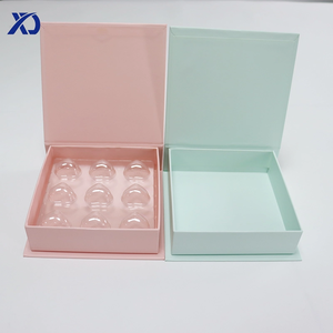 Sô cô la Hộp quà tặng tùy chỉnh sinh thái thân thiện 9 Piece Truffle Bao bì với đóng cửa từ tính và nhựa khay trái tim cho đồ ngọt hiển thị - Product Image 5