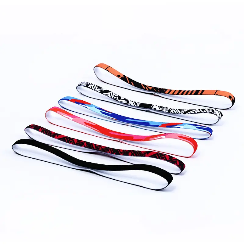 Bán Buôn Ribbon Mỏng Thể Thao Đầy Màu Sắc Headband Thoáng Khí Đàn Hồi Chống Trượt Bên Trong Mens Chạy Headband Cho Bé Trai