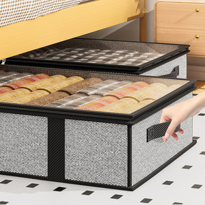 Phòng tổ chức có thể gập lại dưới giường hộp lưu trữ xử lý dây kéo đồ lót vớ tổ chức dưới giường lưu trữ - Product Image 5