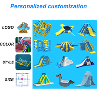 Isla Flotante Inflable, Parque Acuático, Trampolín Acuático, Juegos, Equipamiento Deportivo, Toboganes Acuáticos para Niños