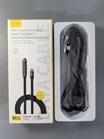 Câble tressé en nylon 240W 5A avec support de téléphone, transfert de données 480 Mbps, chargeur rapide multi-angle pour ordinateur portable et iPhone 17, idéal pour les joueurs