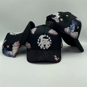 Gorra de Béisbol Personalizada con Logotipo, 5 Paneles, Estructurada, Cierre a Presión, Impresión por Transferencia de Calor, OEM ODM, 100% Algodón Satinado, para Todas las Temporadas - Product Image 1