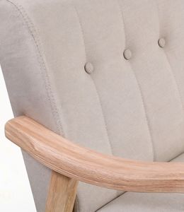 Dayanıklı ahşap eğlence sandalye oturma odası Accent sandalyeler dış mekan mobilyası veranda bahçe salonu kanepe sandalye - Product Image 3