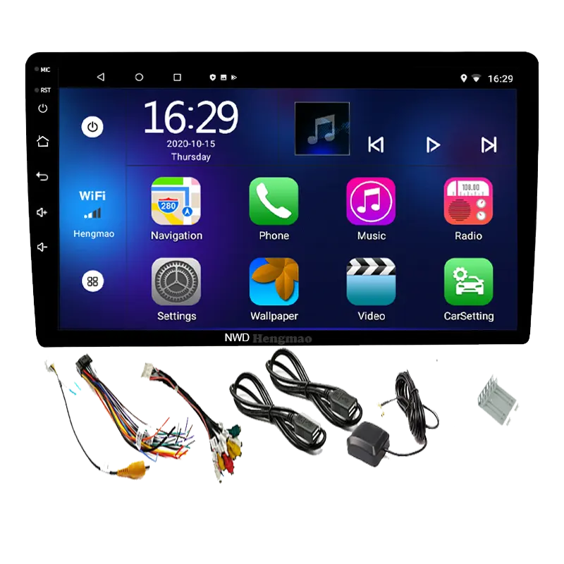 Evrensel Android araba radyo 9 10 inç 2din çift Din GPS navigasyon DVD dokunmatik ekran Stereo Video araba oyuncu
