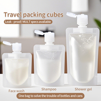 Pochette Souple Doypack Rechargeable à Bec Verseur Rabattable pour Crème Liquide, Lotion Cosmétique, Bouteille en Plastique, Emballage de Voyage Portable pour Vodka et Bière