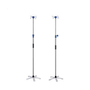 एम. टी. मेडिकल अस्पताल फर्नीचर 4 पोल मेडिकल इंसेबल ऊंचाई समायोज्य 4 ड्रिप स्टैंड - Product Image 1