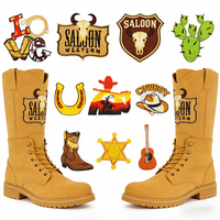 Patchs brodés Western Cowboy à thermocoller ou à coudre, motifs Cactus et Fer à cheval pour vestes, chapeaux et projets DIY