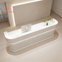Bureau de réception moderne en bois écologique pour salon de beauté, spa, hôtel, salle de sport, salon de manucure, mobilier commercial