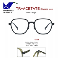 Lunettes de lecture confortables unisexe à monture intégrale ultra-fine avec clip nasal, taille 52-18-145, style classique, verres solides