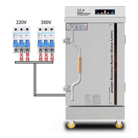 Cuiseur à vapeur industriel simple/vapeur de riz à gaz porte en verre double avec chariot