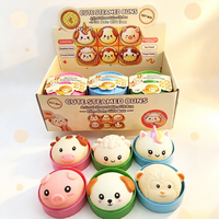 Jouets Squishy Simples et Mignons en Forme d'Animaux, Jouet Squishy en Forme de Boulette de Ravioli Simulée avec Cuiseur Vapeur, Jouet Anti-Stress, Jouet Boulette de Ravioli