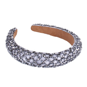 Diademas de cristal Hua Liyu, diadema gruesa de esponja con cuentas para mujer, tocado de moda multicolor HH0084 - Product Image 5