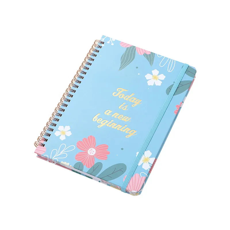 SY55 A5 non daté hebdomadaire planificateur habitude Tracker Journal avec reliure en spirale pour objectifs scolaires et habitudes carnet cadeau