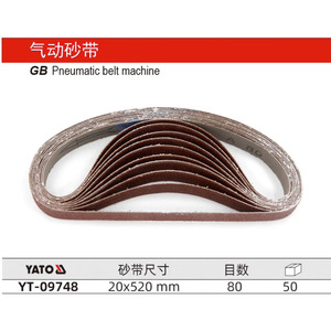 Bande abrasive pneumatique Yato 10x330 mm, grain 100, pour ponceuse à bande, travail du bois, polissage - Product Image 2