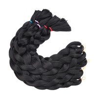 165g 82 pouces Jumbo Yaki Ombre X Cheveux synthétiques pré-étirés pour tresses au crochet, extensions ultra-tressées pour personnes noires