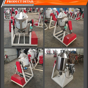 Mezclador de doble cono de acero inoxidable de alta calidad Licuadora de polvo de partículas sólidas con motor para procesar productos químicos - Product Image 6