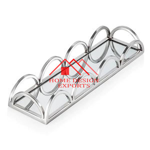 Bandeja de espejo de tocador niquelado de Material de latón para hoteles y restaurantes domésticos 2024 nuevo diseño bandeja de tocador de espejo superventas - Product Image 6