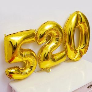 Gran oferta, globo con número de lámina de oro y plata de 16 pulgadas para boda, fiesta de cumpleaños, Navidad, Día de San Valentín, brillante - Product Image 2