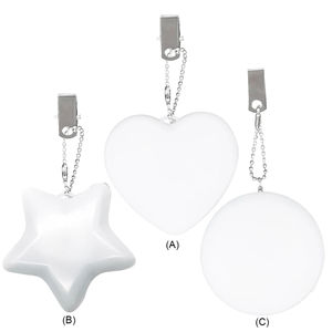 Llavero con Clip para Mochila con Sensor Táctil de Estrella y Corazón, Accesorios LED Navideños para Mujer, Venta al Por Mayor - Product Image 3
