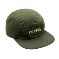 Concevez votre propre casquette et chapeau de camp à cinq panneaux en nylon imperméable, chapeau léger à 5 panneaux logo personnalisé
