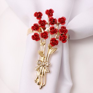 A Forma di <span class=keywords><strong>fiore</strong></span> Anello di Tovagliolo Per La Cerimonia Nuziale Nuziale Tovagliolo Tovagliolo Tovagliolo Holder - Product Image 5