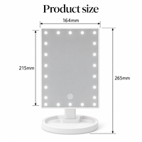 Miroir de Maquillage LED Tactile Dimmable Personnalisé à Marque Blanche pour Salon de Beauté, Spa, Hôtel – Miroir de Table de Vanité