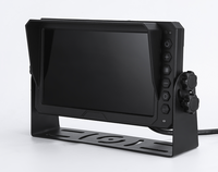 JPM-07E Monitor de 7 Pulgadas 9-36V para Camiones, Caravanas, Autobuses y Autocaravanas, Cámara de Visión Trasera Dual para Estacionamiento