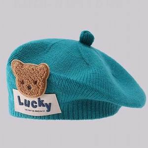 Béret tricoté doux et confortable pour enfants, avec logo personnalisé, pour filles et garçons, béret élégant pour bébés de 0 à 3 ans - Product Image 4