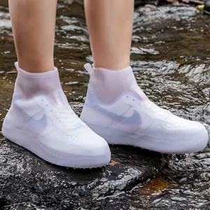 Zapatos de lluvia protectores de plástico TPE, antideslizantes, reutilizables, de goma, impermeables, de silicona