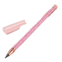 Crayon en plastique high-tech sans coupure, durable à l'infini, avec design mignon en sable mouvant cristallin Instagram, idéal pour le dessin des enfants et des étudiants
