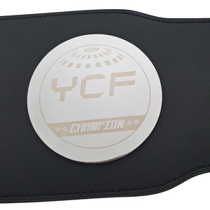 Cintura da Campione Personalizzata in Metallo con Logo Laser Argentato per Fantasy Football, Wrestling, Boxe - Cintura in Pelle per Adulti - Product Image 3