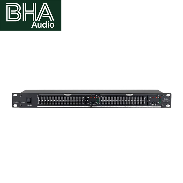BHA 21 Dual Channel 15 Band Professional Graphic Audio Equalizer 1U Rack Mount Stereo EQ Processor With 80Hz Low Cut Filter