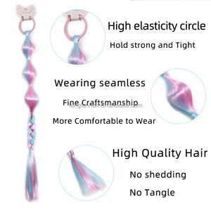 Cinturino in pelle stile dolce per bambini con coda di cavallo alla moda per capelli - Product Image 3