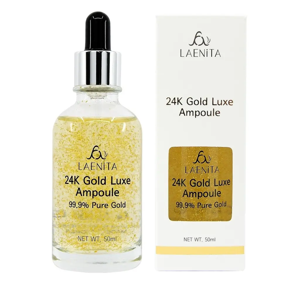 Сыворотка LAENiTA 24K Gold Luxe Ampoule 99.9%, сыворотка из чистого золота, корейская косметика, питание/против морщин/против старения