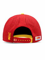 Casquettes de sport HANWAY personnalisées en PVC, 5 panneaux, respirantes, imperméables, de haute qualité, ajustables, avec trous découpés au laser, pour le golf