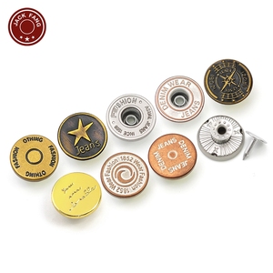 KUNSHUO <b>Button</b> Factory Vintage Brass Metal Jeans <b>Button</b> and Rivets Iron Custom Logo Jacket Denim <b>Buttons</b> for jeans - Product Image 3
