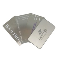 Tarjeta de visita de metal NFC personalizada Código QR digital Tarjeta grabada tarjeta con chip NFC con logotipo