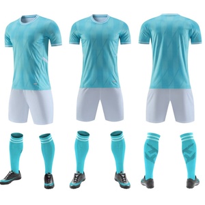 Ensemble de maillot de football personnalisé, uniforme de sport sur mesure avec short, nom et numéro imprimés pour hommes, femmes et jeunes, coton/bambou/spandex - Product Image 2