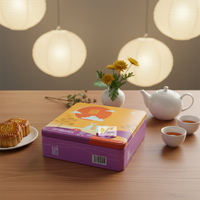 JH-Boîte en fer blanc moderne et élégante mi-automne pour le service et le stockage des aliments-pour chewing-gum pain nouilles biscuits