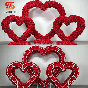 SMOOT Best Selling Proposal <b>Hydrangea</b> Flower Arch <b>Artificial</b> Floral Heart Shaped Flower Stand for Wedding Event Backdrop Decor - Product Image 6